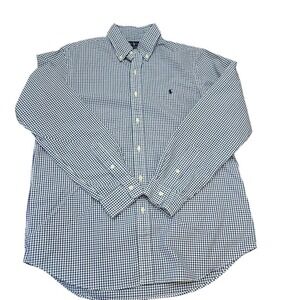 Ralph Lauren Classic Fit‎ Gingham Check Button Down Shirt Sz L